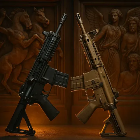 Two Diverse Assault Rifles