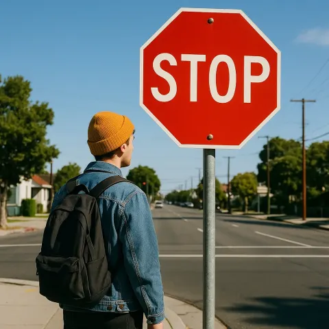 Person on the Sidewalk