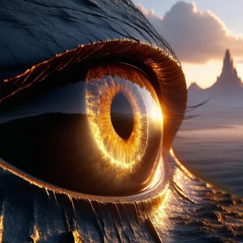 Eye of Sauron Over a Serene Landscape