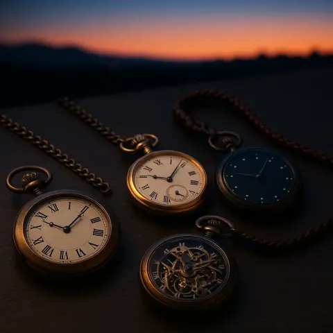 Inviting and Warm Atmosphere Envelops Four Distinct Pocket Watches