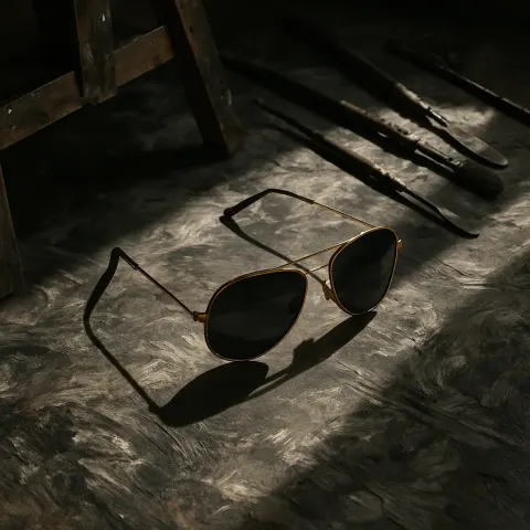 Single Aviator Teardrop Sunglass
