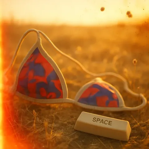 Bikini and Space Bar Macro Still Life on Hazy