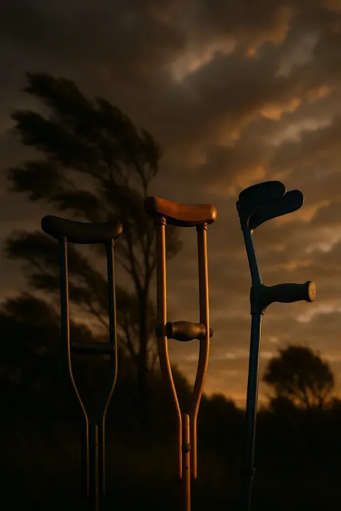Loose and Atmospheric Scene Reveals Three Distinct Crutches