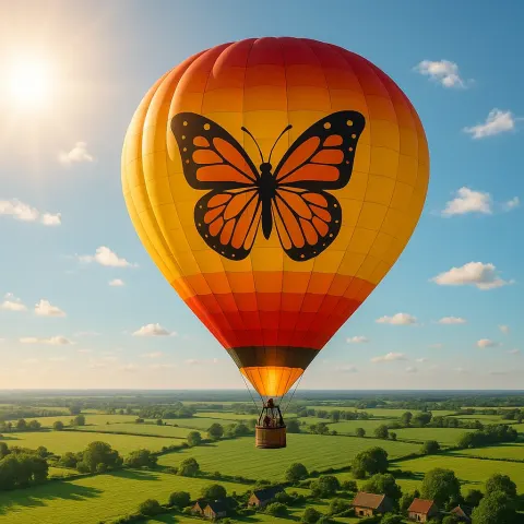 Vibrant Hot Air Balloon