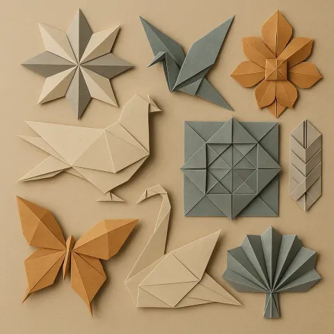 Art Using Paper That Showcases Detailed Origami Creations and Artistically