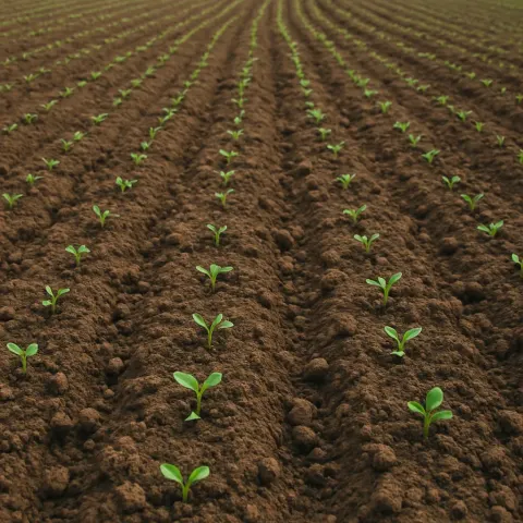 Plot of Land Showing Recently Prepared Earth