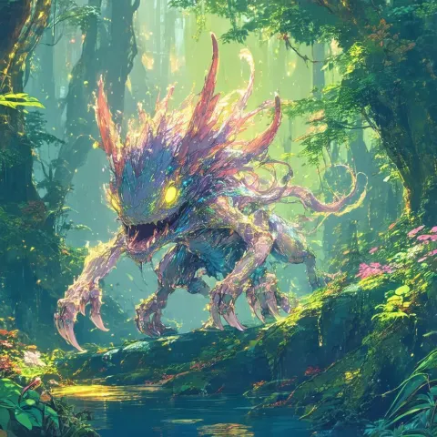 Pale Fauna Monster in Hand Drawn Motion