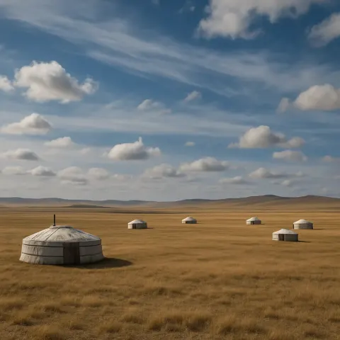 Sparse Scattering of Several Nomadic Yurts Dots a Vast