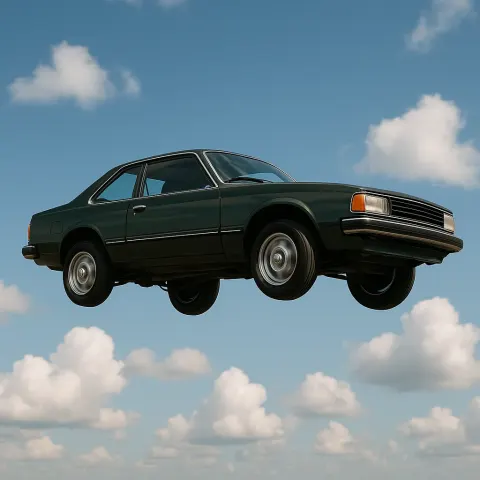 Vehicle Hangs Motionless Above the Ground