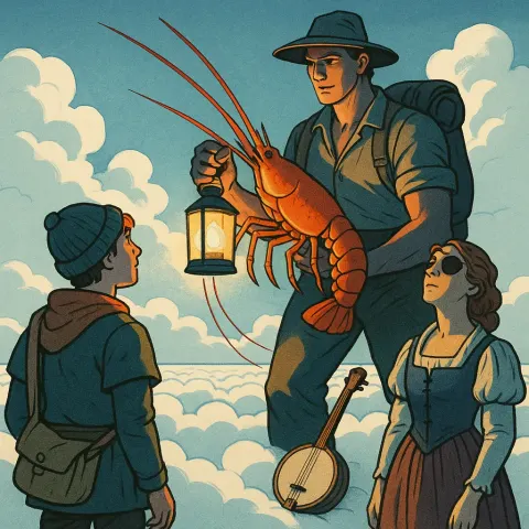 Young Adult Figure in Distinctive Fantasy Garb