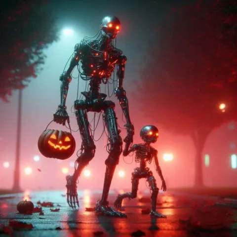 Dystopian Cybernetic Halloween Creature