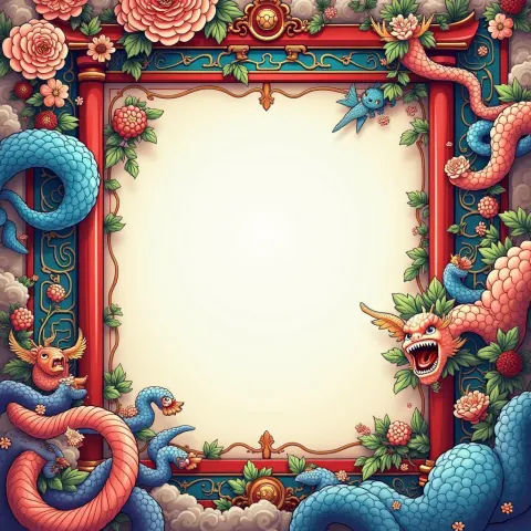 Vibrant Anime Book Cover With Ornate Frame