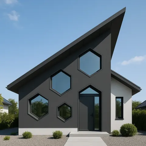 Contemporary Design Was Defined by its Striking Angular Roof