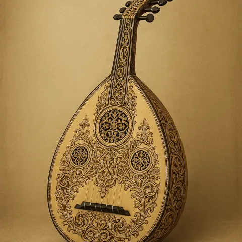 Stringed Instrument Shaped Like a Pear