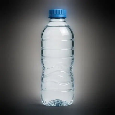 Hyper-realistic 3D Visual of a See-through Water Bottle