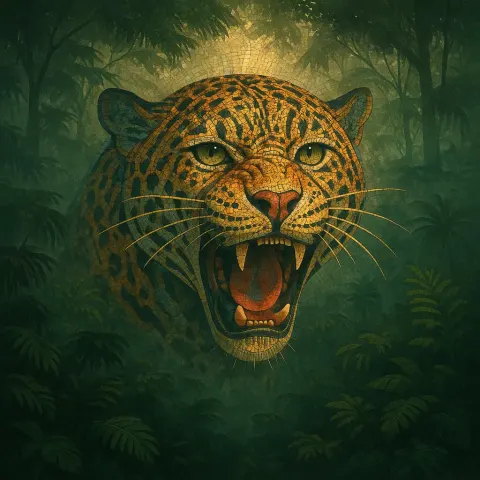 Misty Dawn Unveils a Dense Jungle Landscape