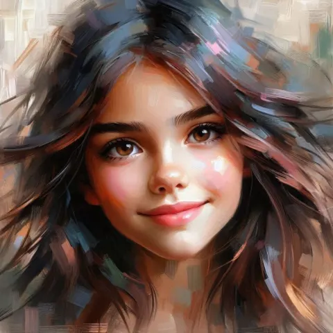 Expressive Portrait of a Young Girl