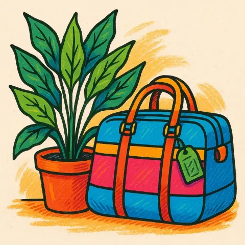 Showcasing a Lively Potted Plant