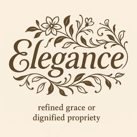 Visual Depiction of the Word "{elegance}"