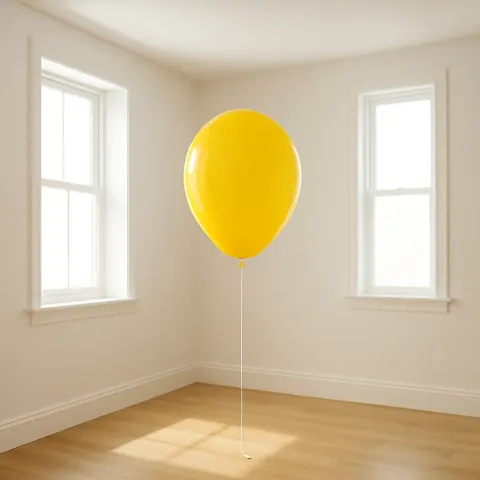 Helium Balloon Drifts Softly Through the Air