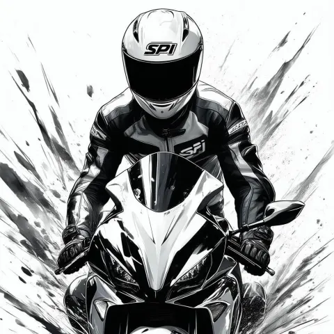 High Speed Manga Motorcycle Jacket Scene
