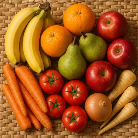 Assortment of Fruits and Vegetables