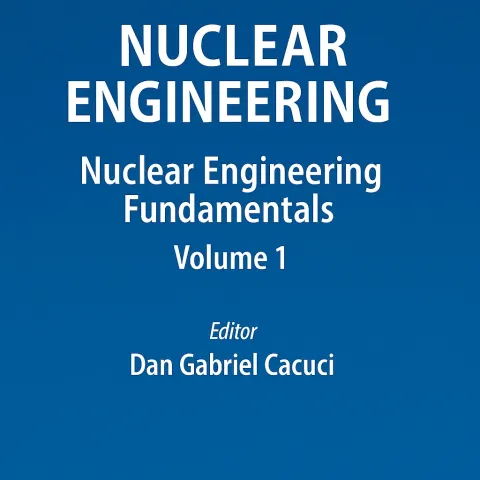 Blue Cover Displaying "Handbook of Nuclear