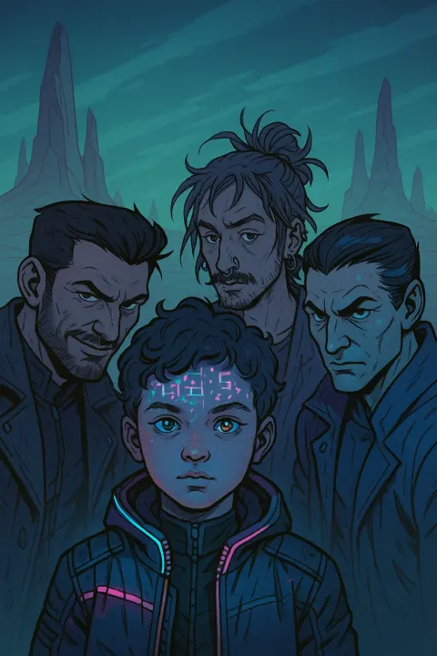 Cyberpunk Youth with a Cherubic Face