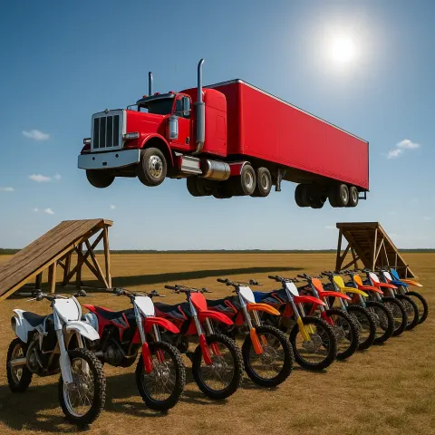 Striking Red Semi-truck