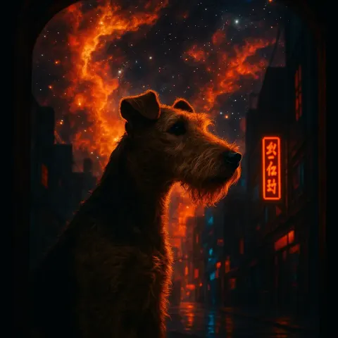 Solitary Lakeland Terrier