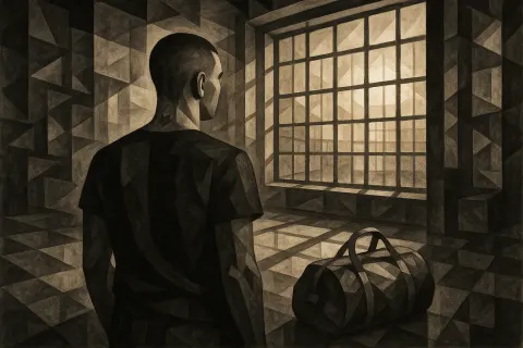 Buzz-cut Figure with a Subtle Nape Tattoo