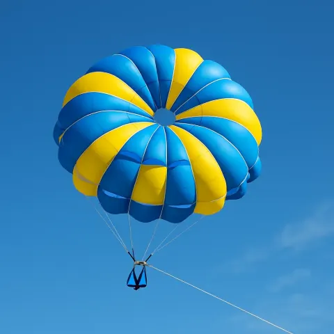 Brightly Colored Parasail in Shades