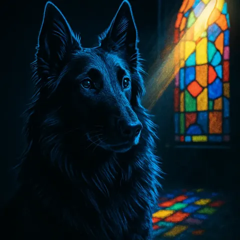 Monochromatic Blue Lines on a Dark Background Define a Single