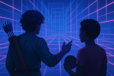 Lover Character with the Back of their Curly Hair Visible