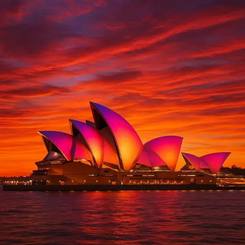 Sydney Opera House Is Lit