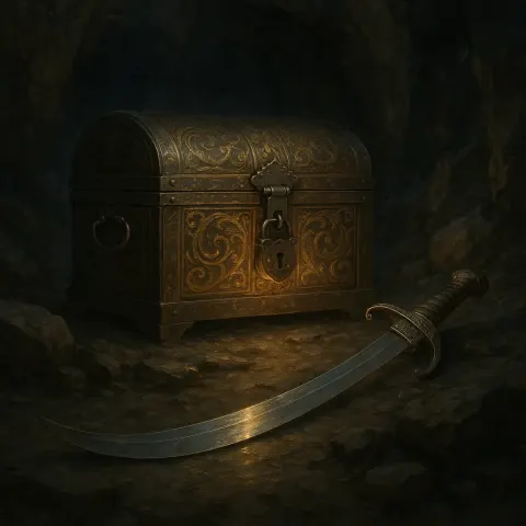 Meticulously Crafted Painting Captures an Ancient Treasure Chest