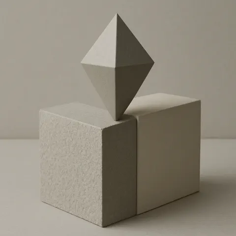 Five-sided Pyramid Was Precariously Balanced on the Junction