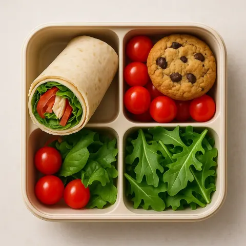 Lunch Container That Includes a Wrap
