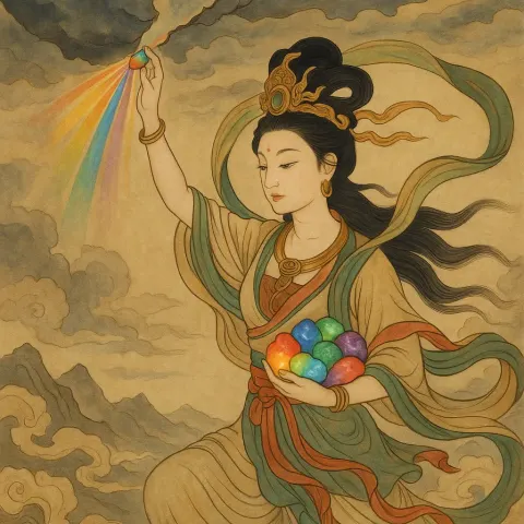Nuwa Mending the Sky Using Luminous