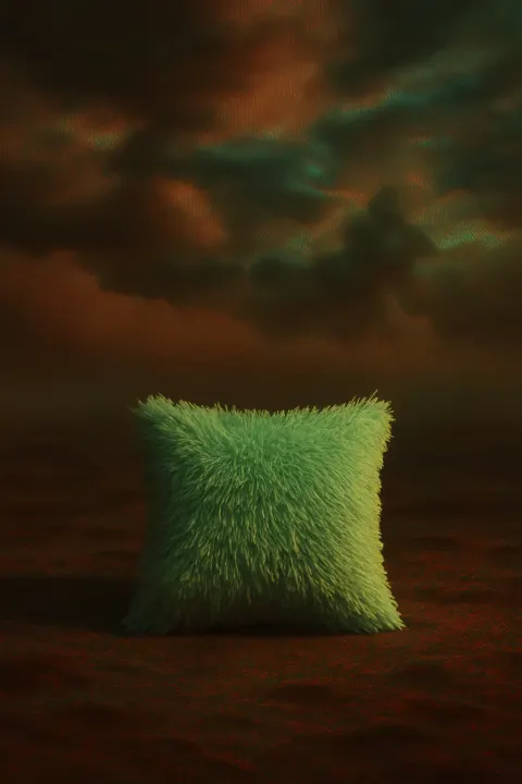 Single Pastel Mint Green Pillow