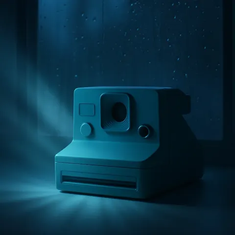 Minimalist Solid-color Polaroid Camera