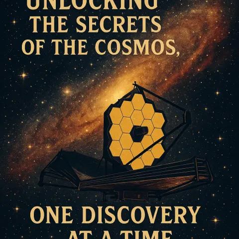 Cosmic Depiction Featuring the James Webb Space Telescope