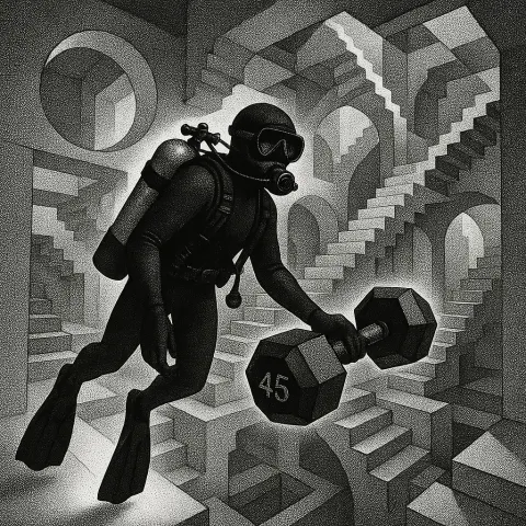 All-black Stealth Scuba Diver