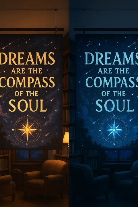 Showcasing the Phrase "Dreams Are the Compass of the Soul,"