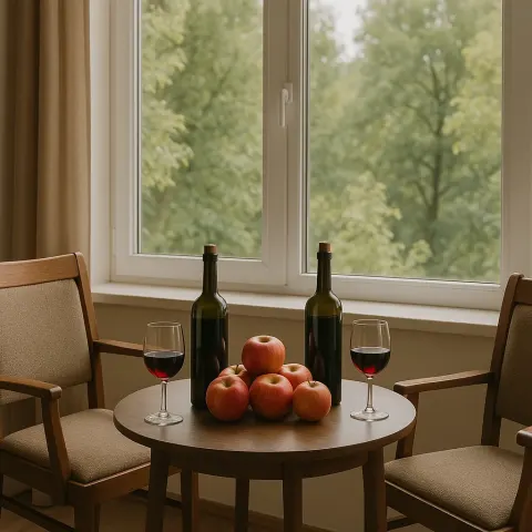Small Round Table with Apples