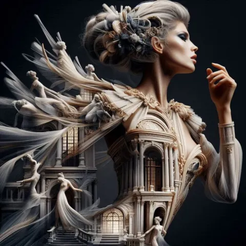 Double Exposure High Fashion Magazine Cover