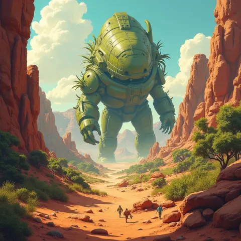 Alien Terraformer Turning Mars Into Forest