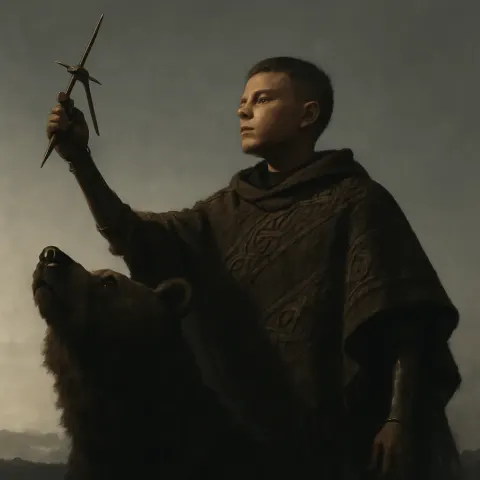 Teenage Revolutionary-inspired Figure—distinguished by Short-cropped Hair
