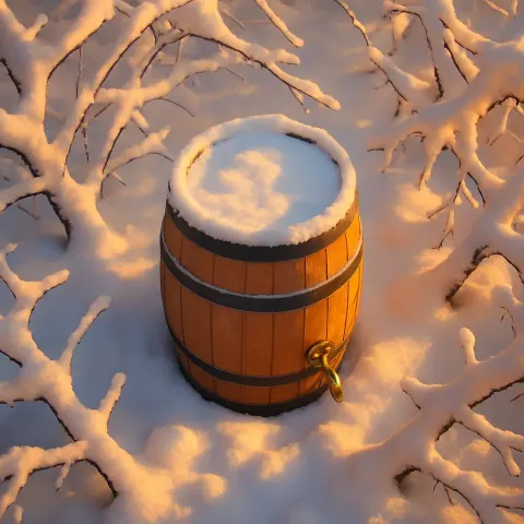 Solitary Rain Barrel