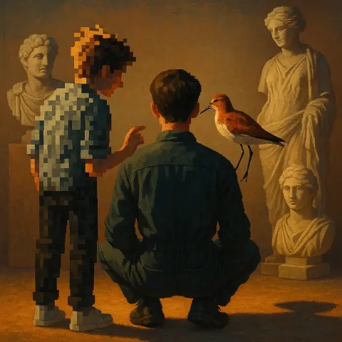 Contemporary Artist Whose Very Form Possesses a Pixel-art Quality